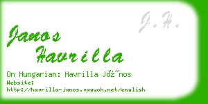 janos havrilla business card